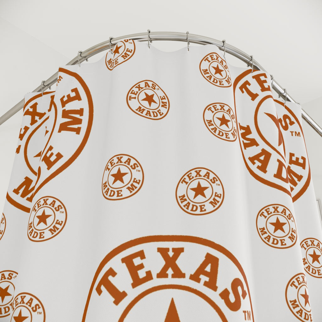 Texas Made Me Logo Print Shower Curtain