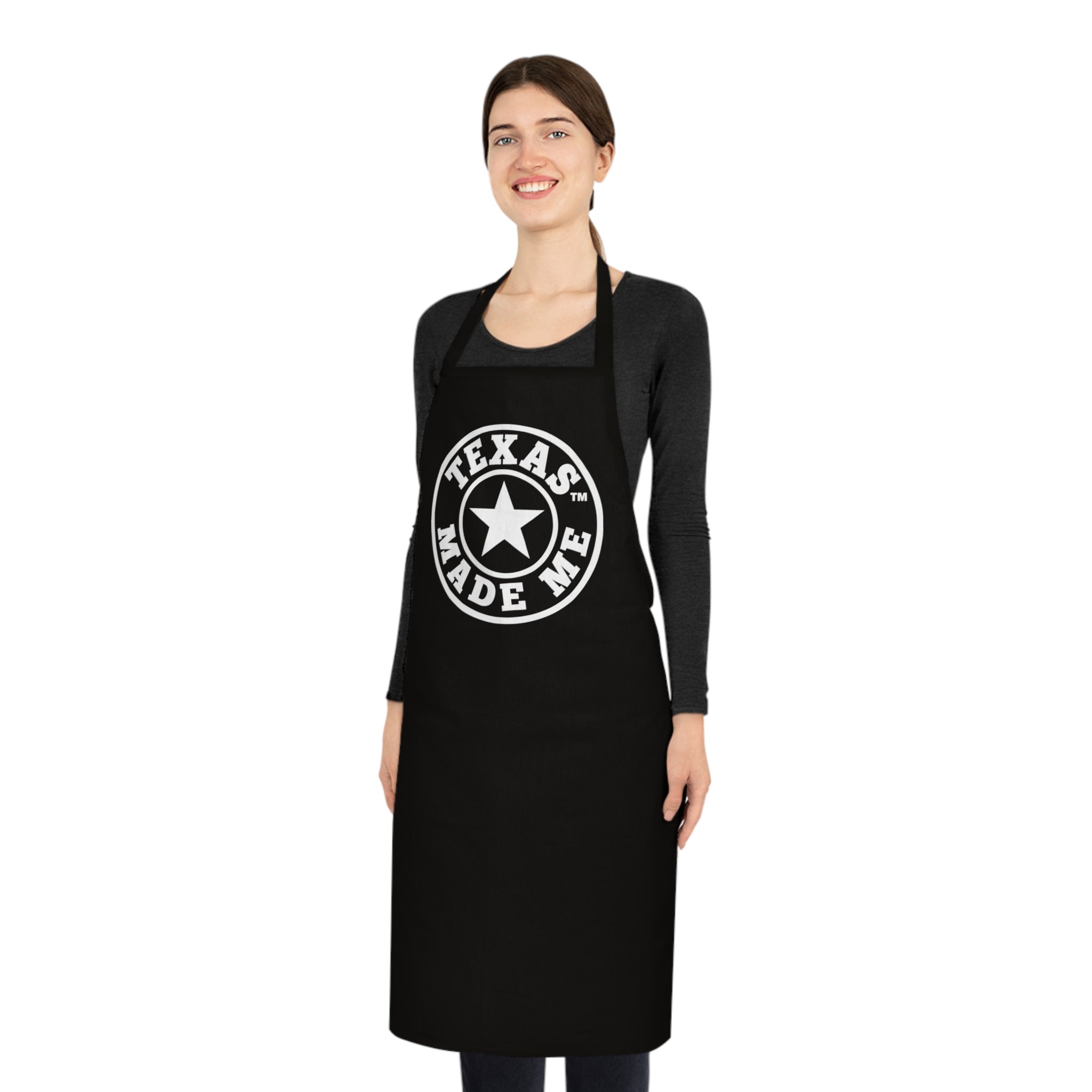 Texas Made Me Cotton Apron with Retro Star Emblem – Chef & BBQ Cooking Apron