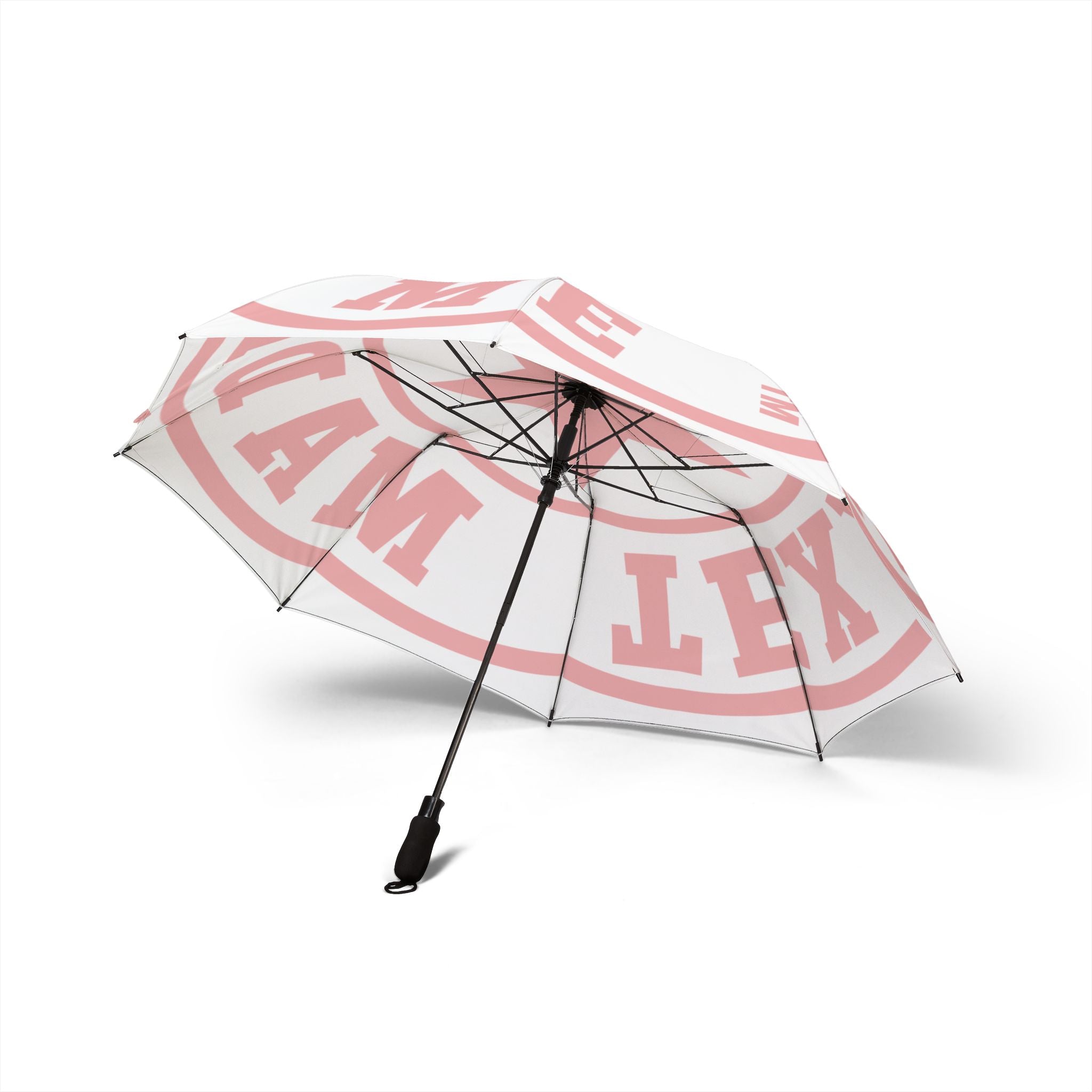 Pink Foldable Umbrella – Texas Made Me Star Logo
