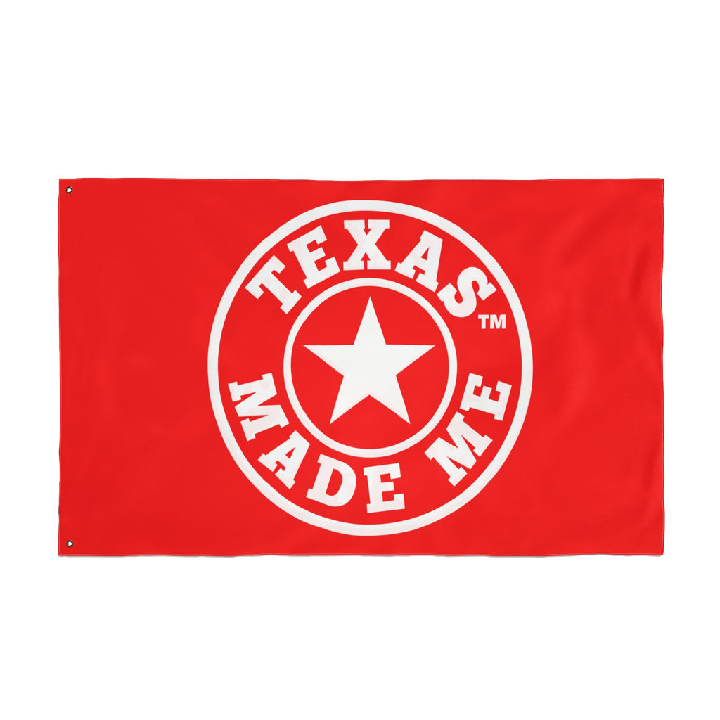 Texas Made Me Double-Sided Flag — Red, White and Blue Star State Pride Outdoor/Indoor Banner
