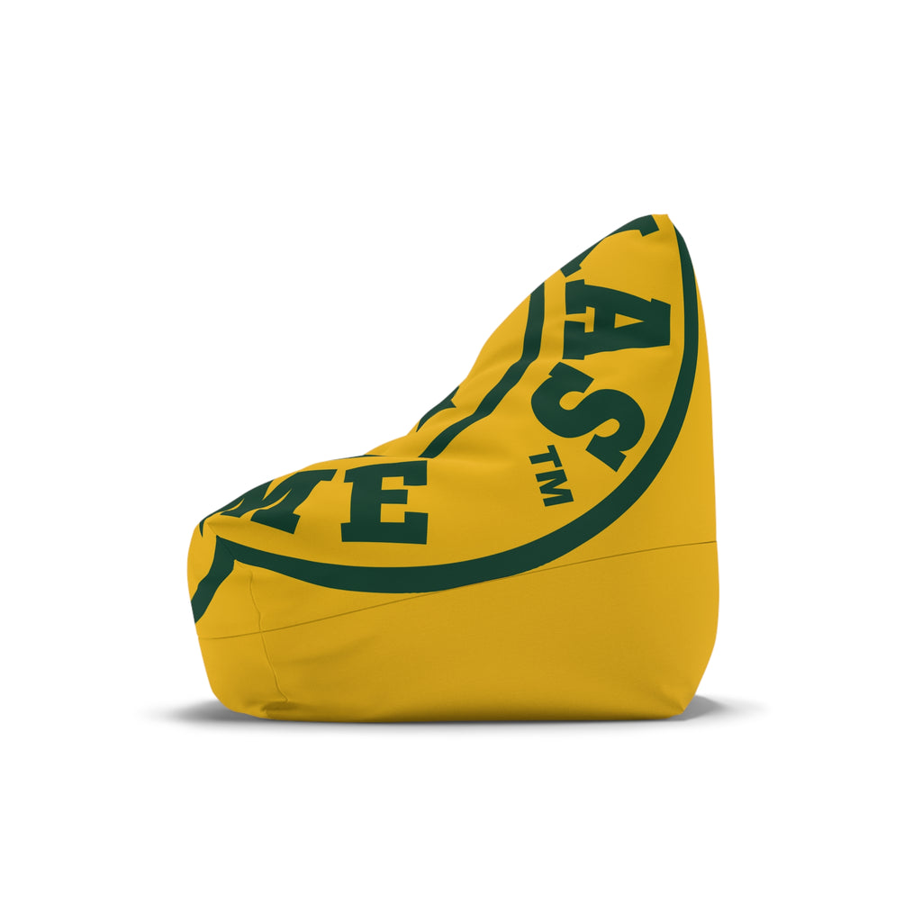 Bean Bag Chair Cover — Green & Gold Star Emblem Accent for Living Room & Game Room