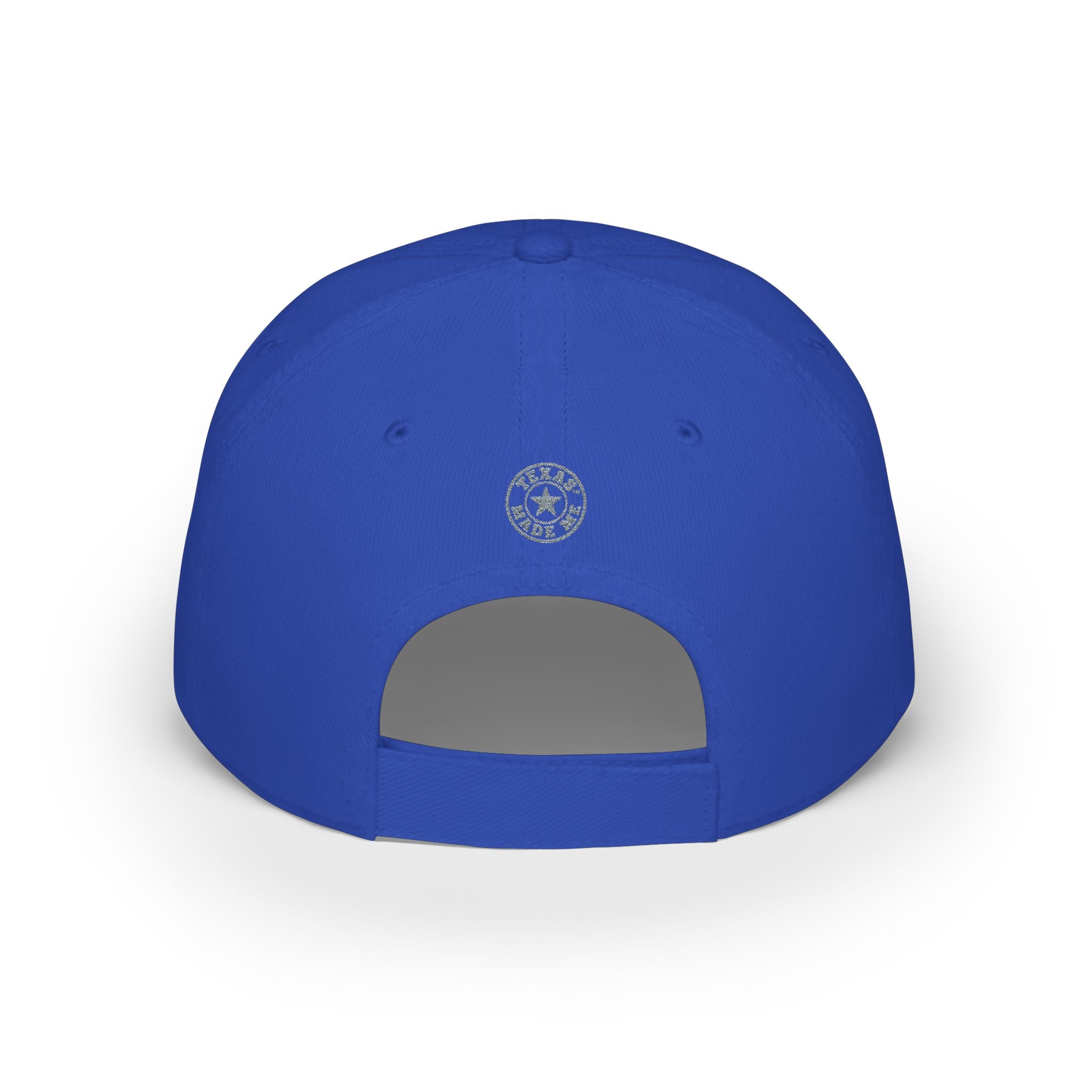 Silver Text Vintage Baseball Cap — Embroidered TX Low Profile Hat