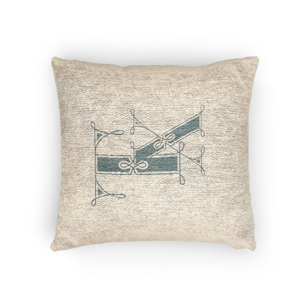 Neutral Woven Decorative Pillow – Textured Beige Throw Cushion for Living Room & Bedroom