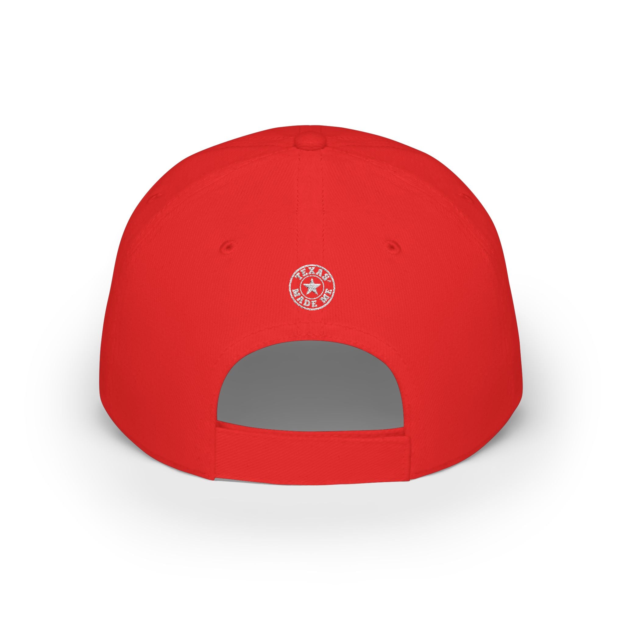 Red TX Baseball Cap — Embroidered TX Low Profile Hat