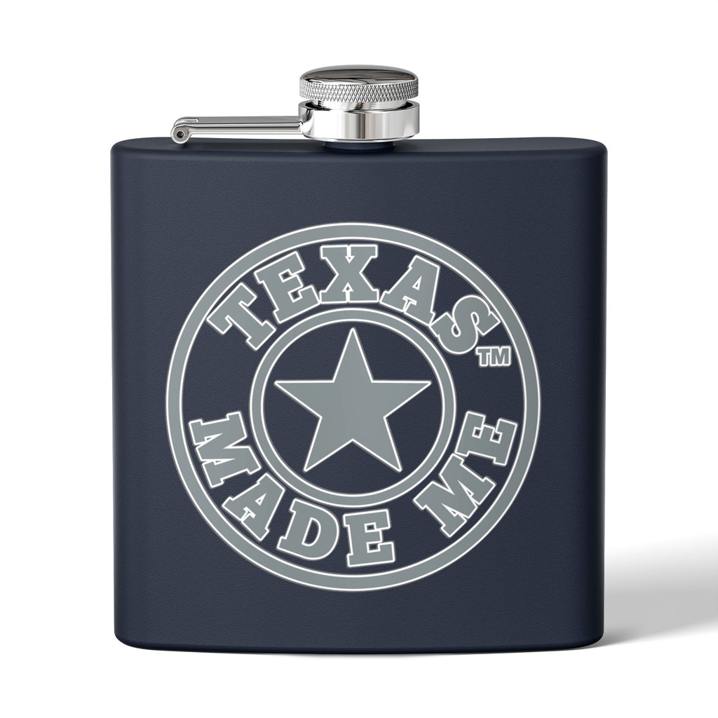 Stainless Steel Texas Made Me 6oz Stainless Steel Flask