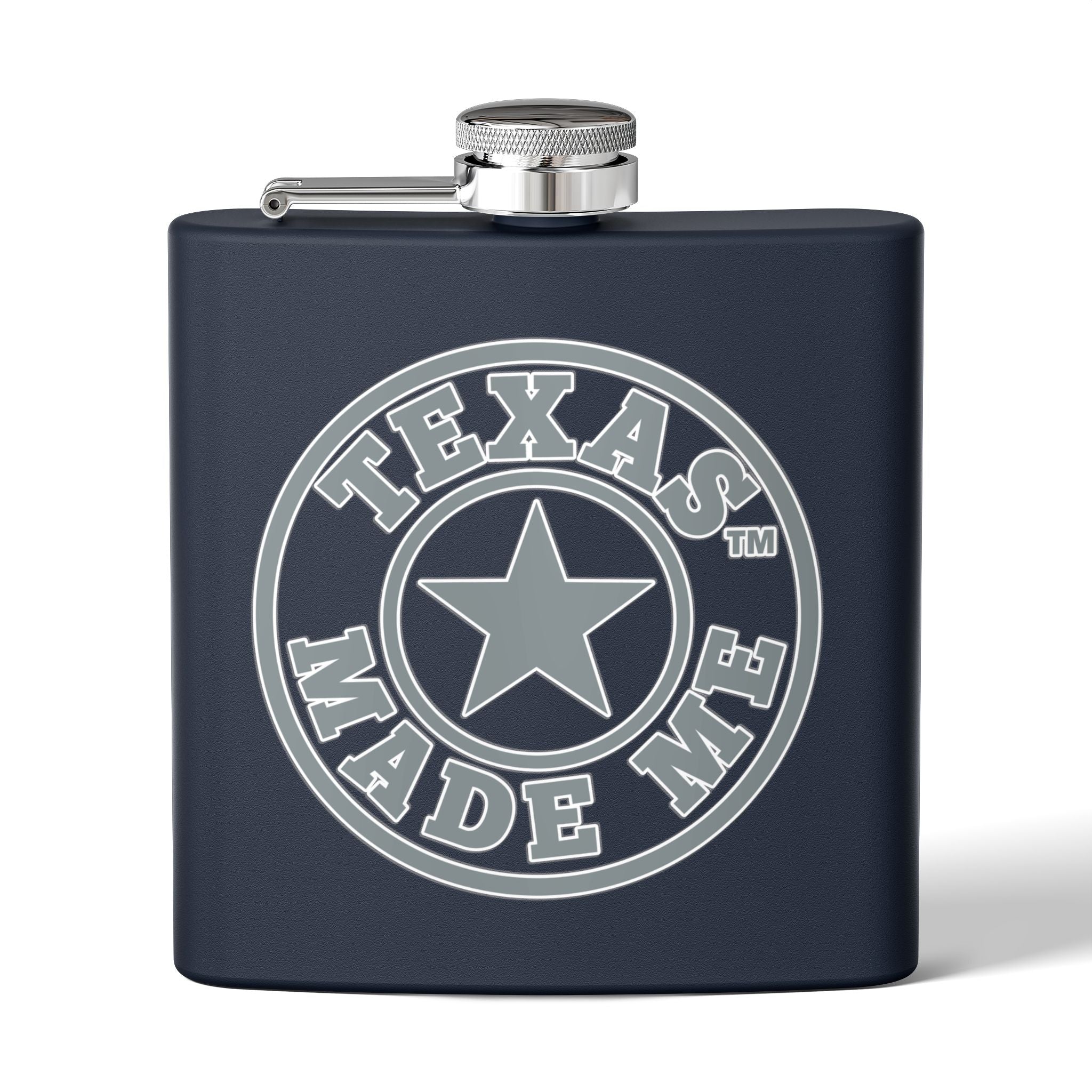 Stainless Steel Texas Made Me 6oz Stainless Steel Flask