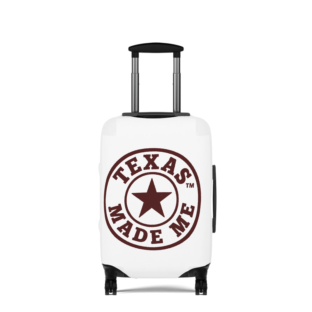 Texas Made Me Luggage Cover — Travel Cover with Texas State Graphic