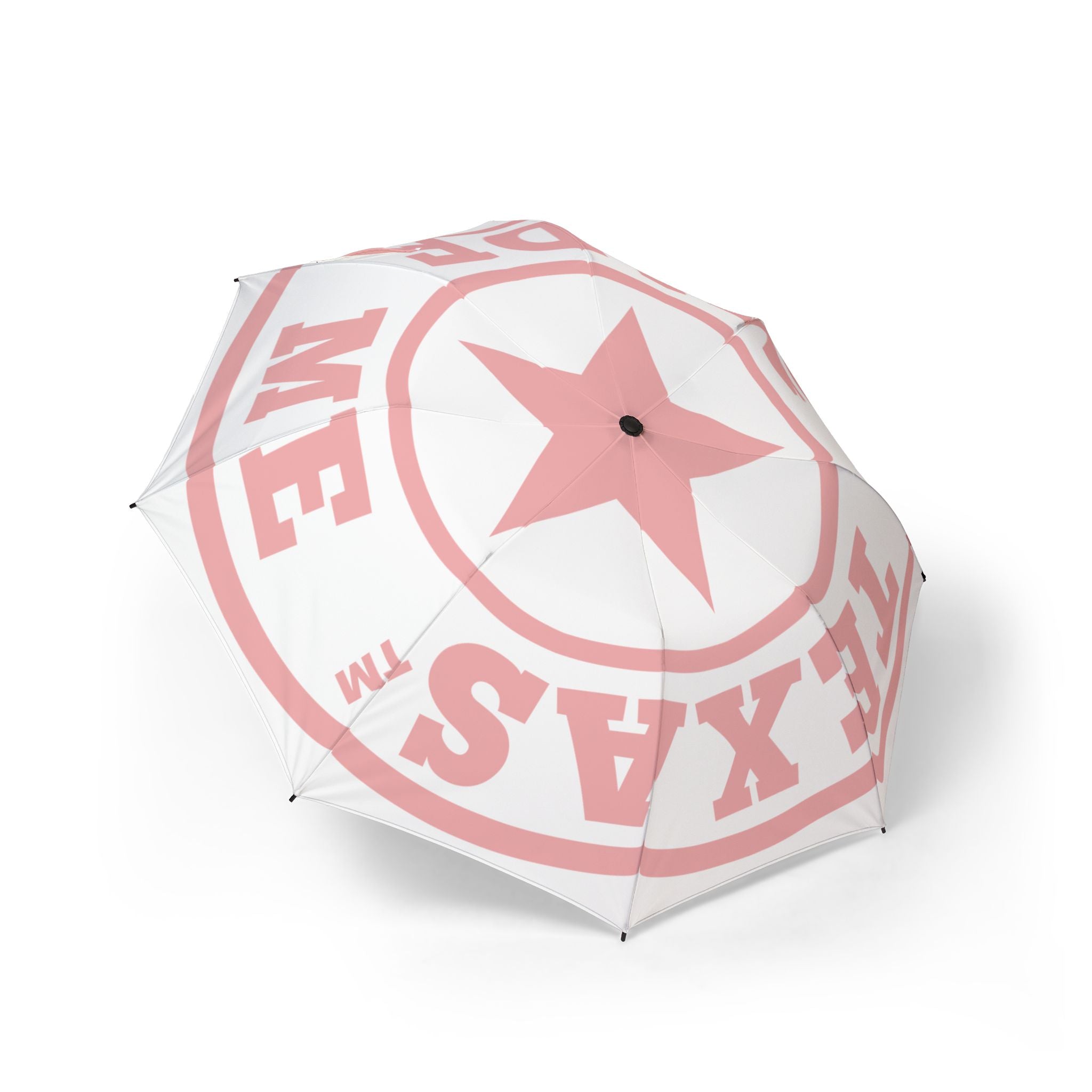 Pink Foldable Umbrella – Texas Made Me Star Logo