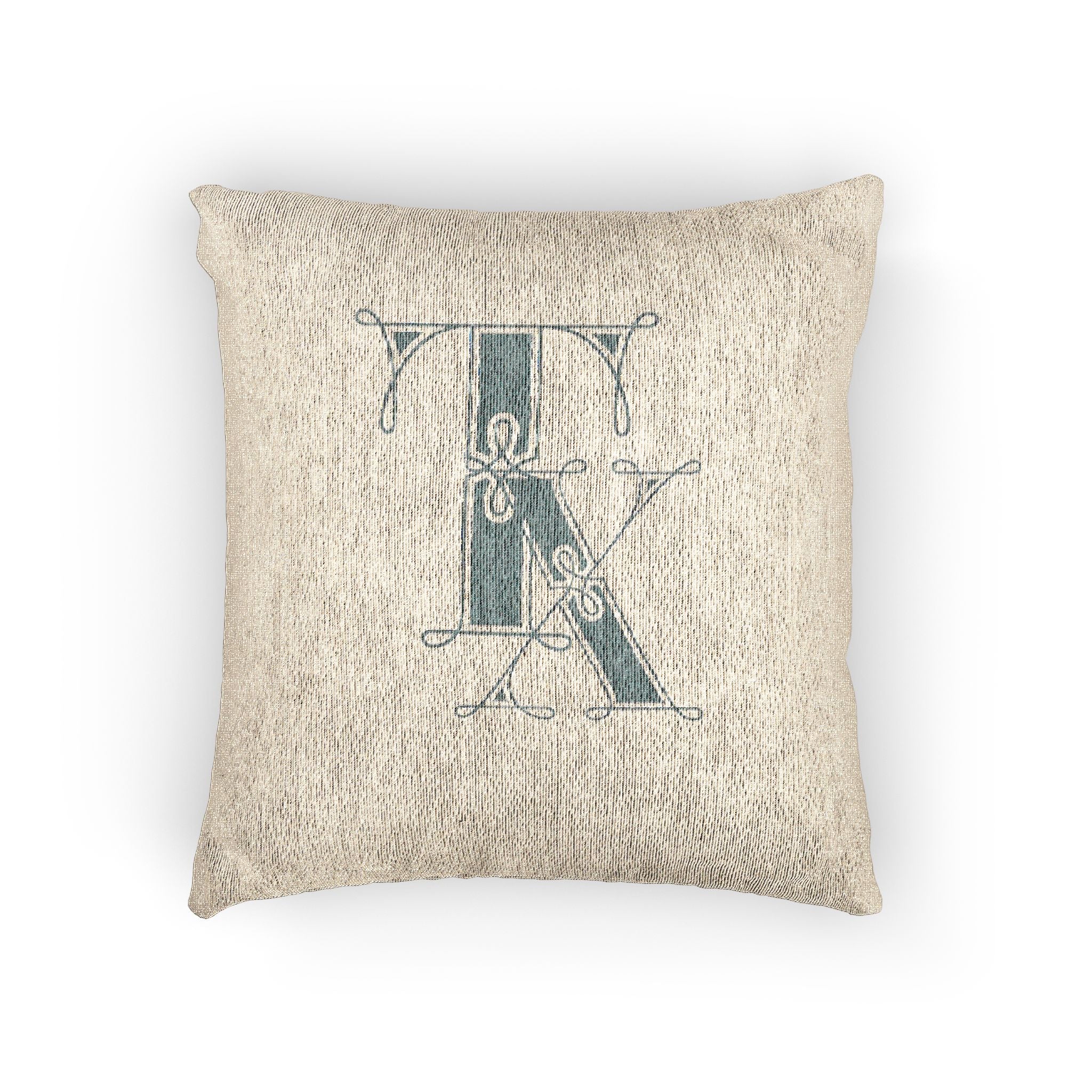 Neutral Woven Decorative Pillow – Textured Beige Throw Cushion for Living Room & Bedroom