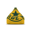 Bean Bag Chair Cover — Green & Gold Star Emblem Accent for Living Room & Game Room