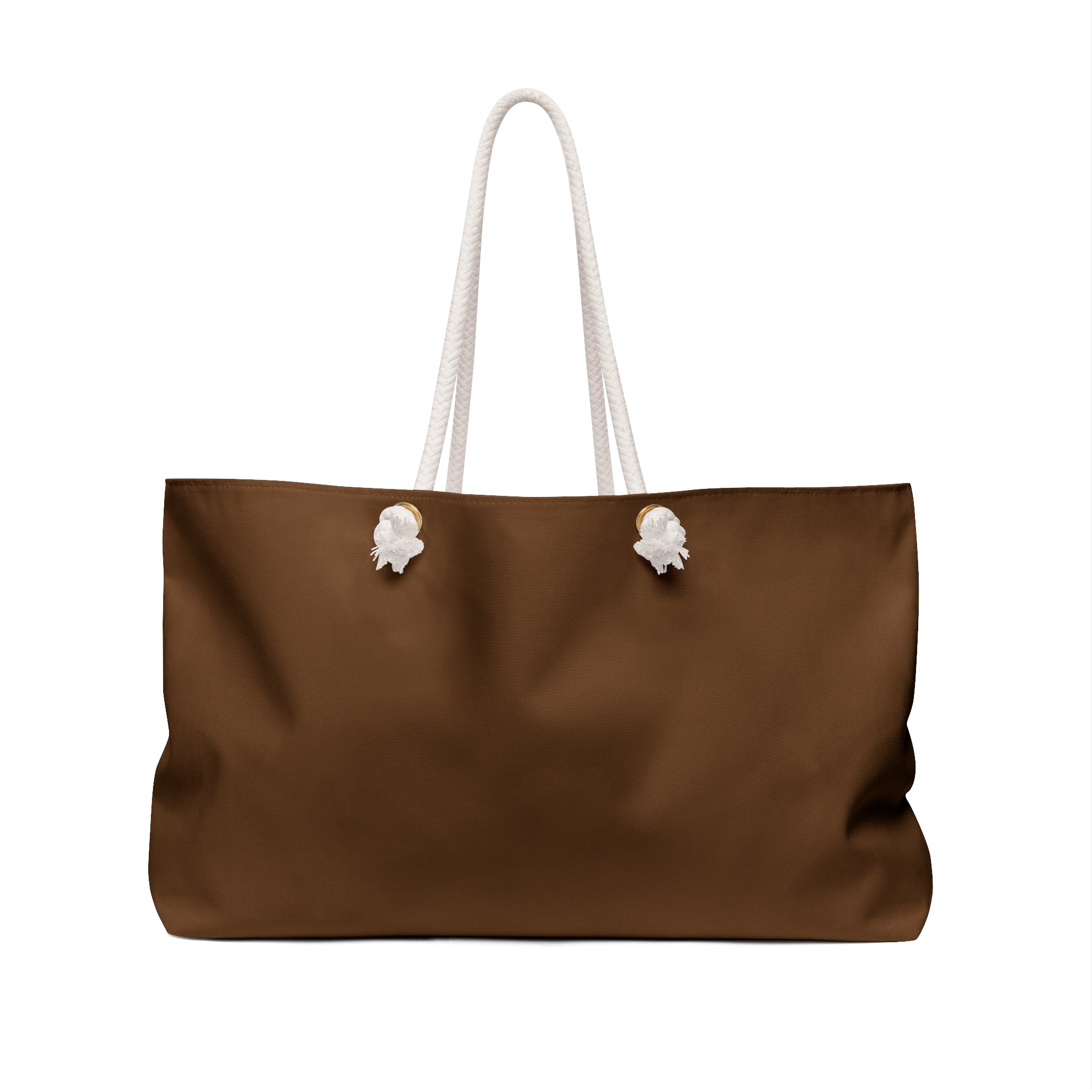 Texas Made Me Weekender Bag — Large Mahogany Travel Tote with Rope Handles