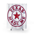 Red, White and Blue TMM Logo Shower Curtain