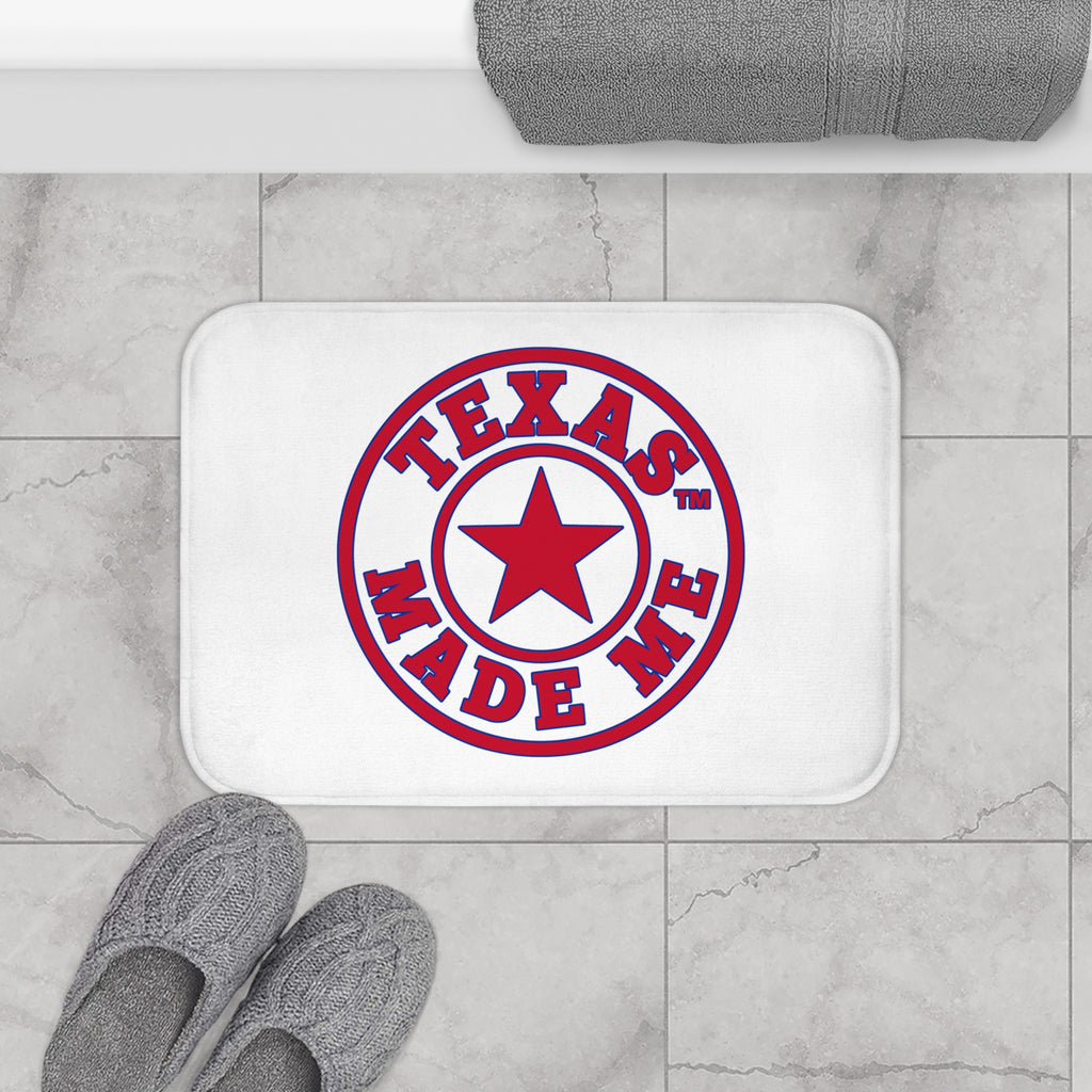 Copy of Texas Made Me Bath Mat – Navy and Silver Lone Star Bathroom Rug