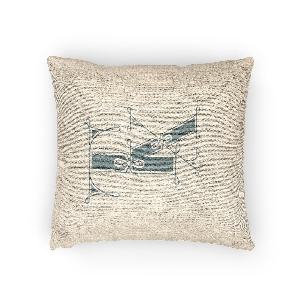 Neutral Woven Decorative Pillow – Textured Beige Throw Cushion for Living Room & Bedroom