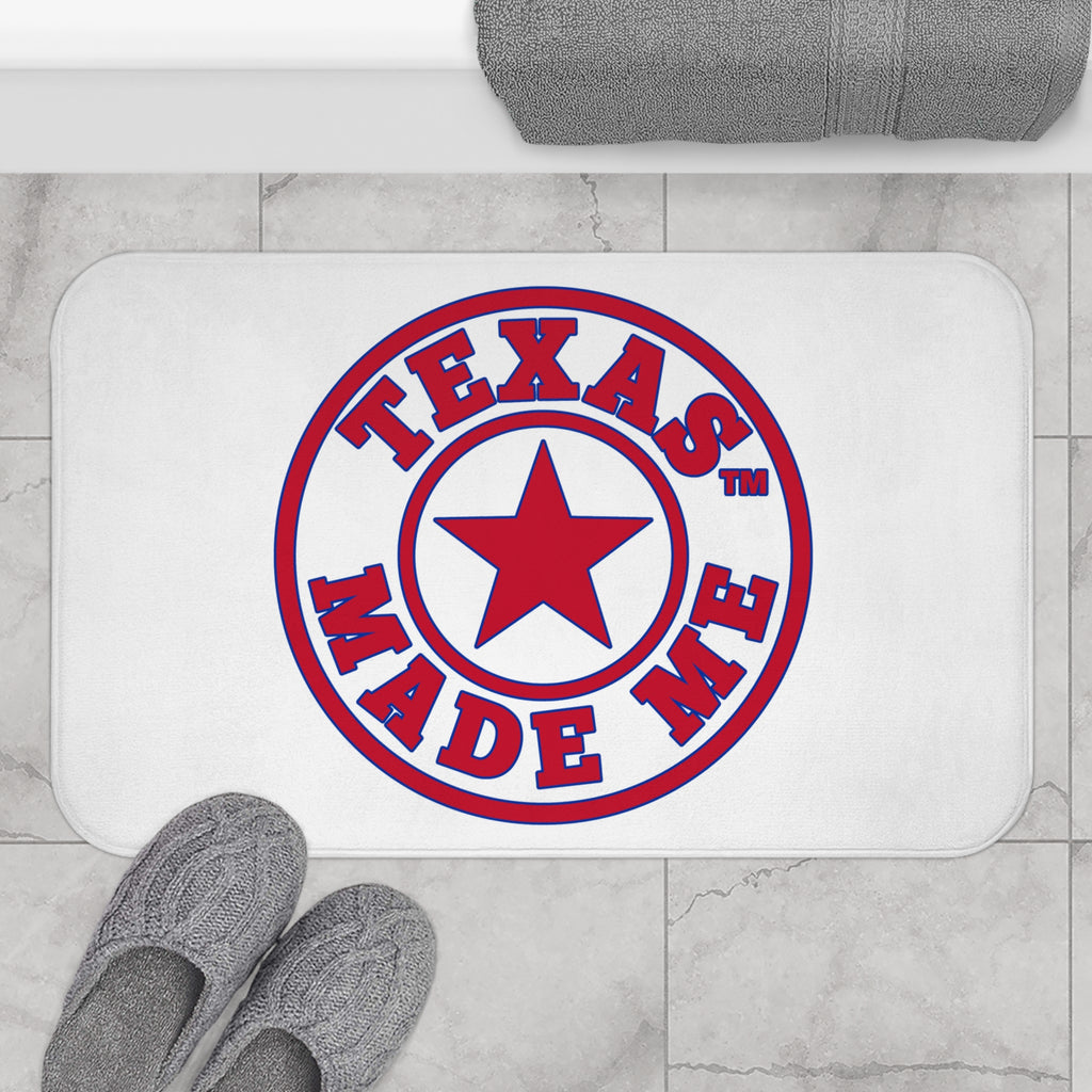Copy of Texas Made Me Bath Mat – Navy and Silver Lone Star Bathroom Rug