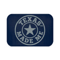 Texas Made Me Bath Mat – Navy and Silver Lone Star Bathroom Rug