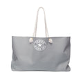 Texas Made Me Weekender Bag — Large Gray Travel Tote with Rope Handles