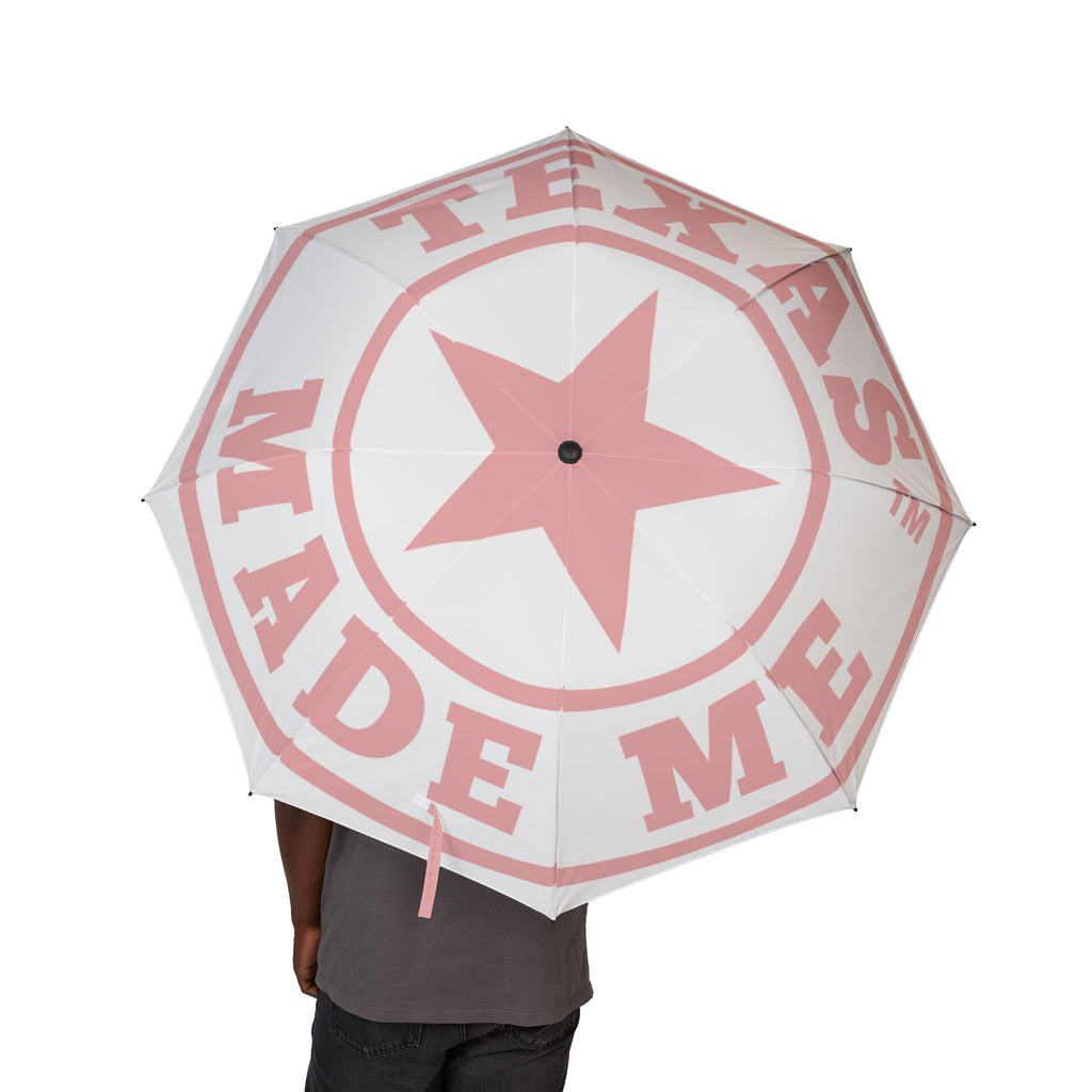 Pink Foldable Umbrella – Texas Made Me Star Logo