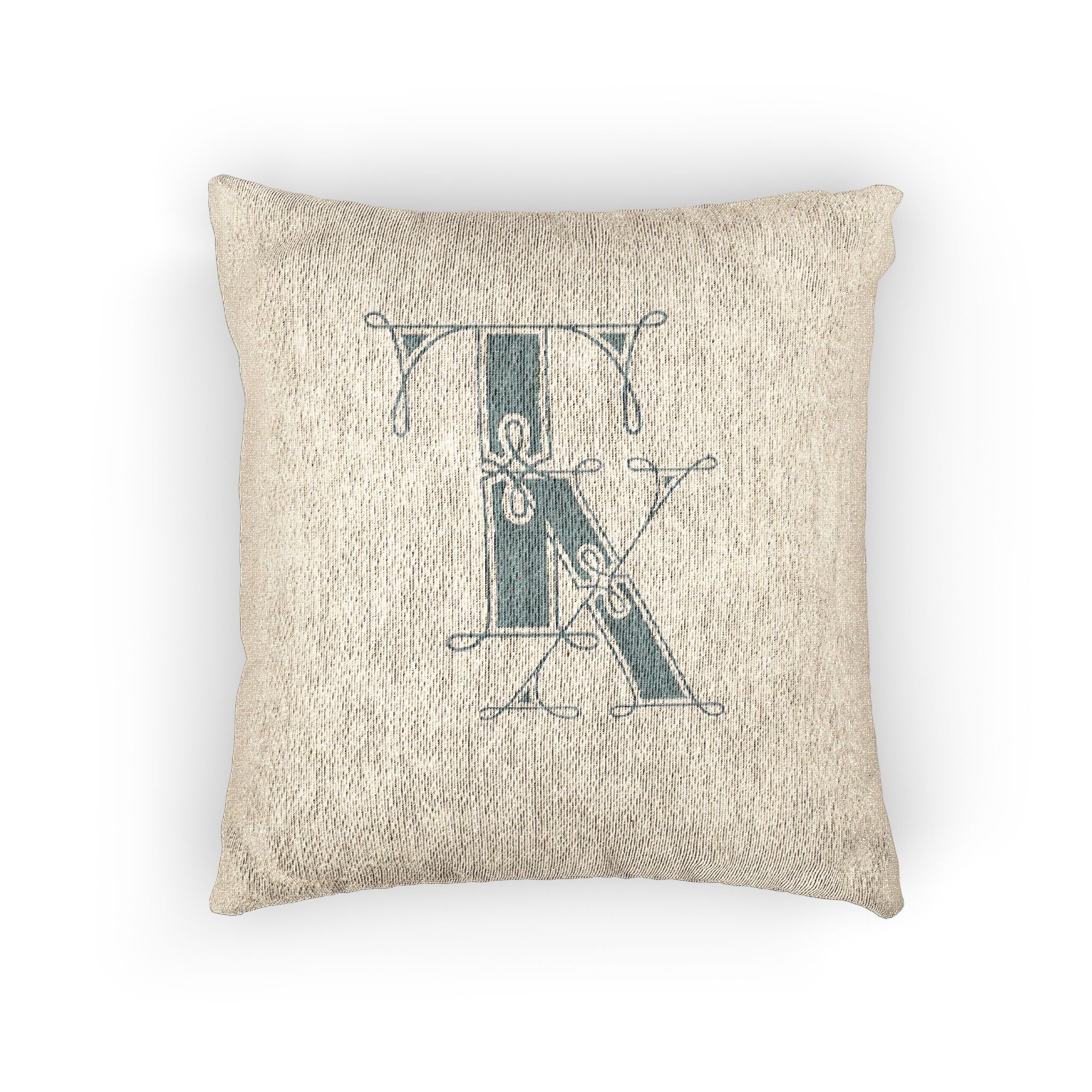 Neutral Woven Decorative Pillow – Textured Beige Throw Cushion for Living Room & Bedroom