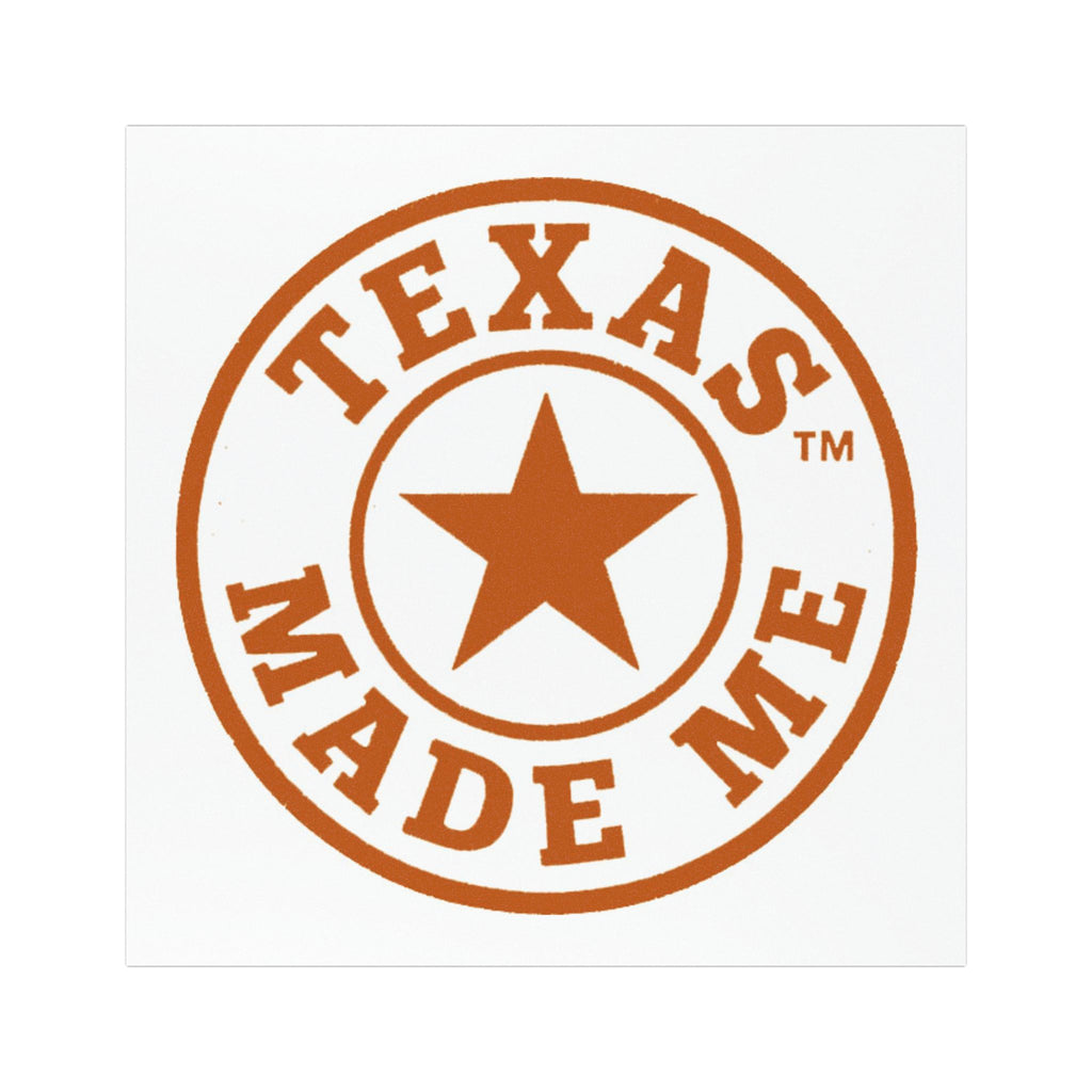 Burnt Orange / White Car Magnet - Round Lone Star Vehicle Decal