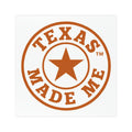 Burnt Orange / White Car Magnet - Round Lone Star Vehicle Decal