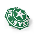 Team Green & White Foldable Umbrella – Texas Made Me Star Logo (Green & Gold)