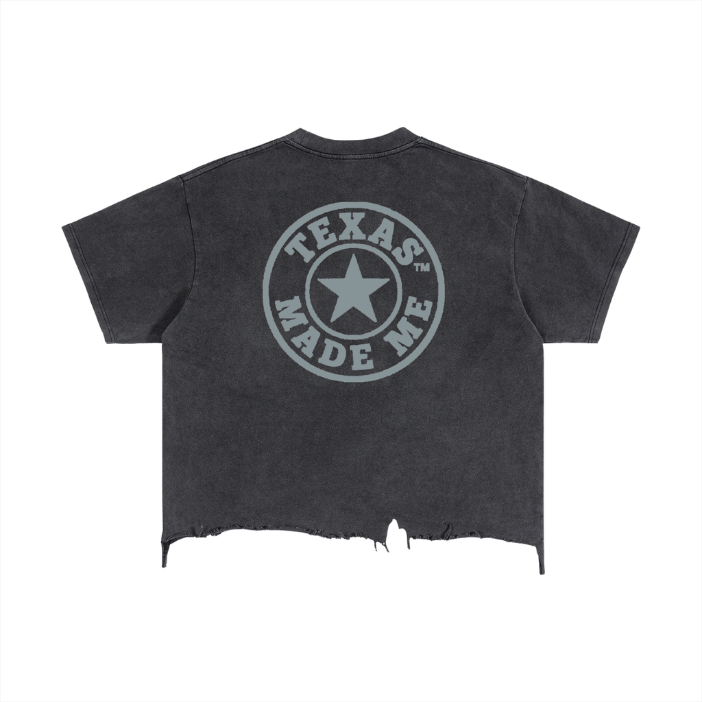 Vintage Wash Boxy Distressed Hem T-Shirt