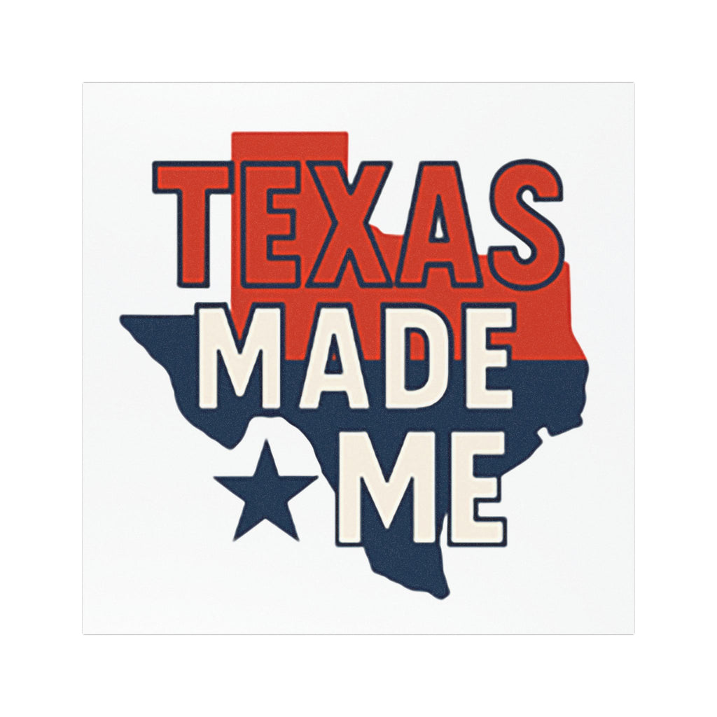 Texas Made Me Car Magnet - Round Lone Star Vehicle Decal