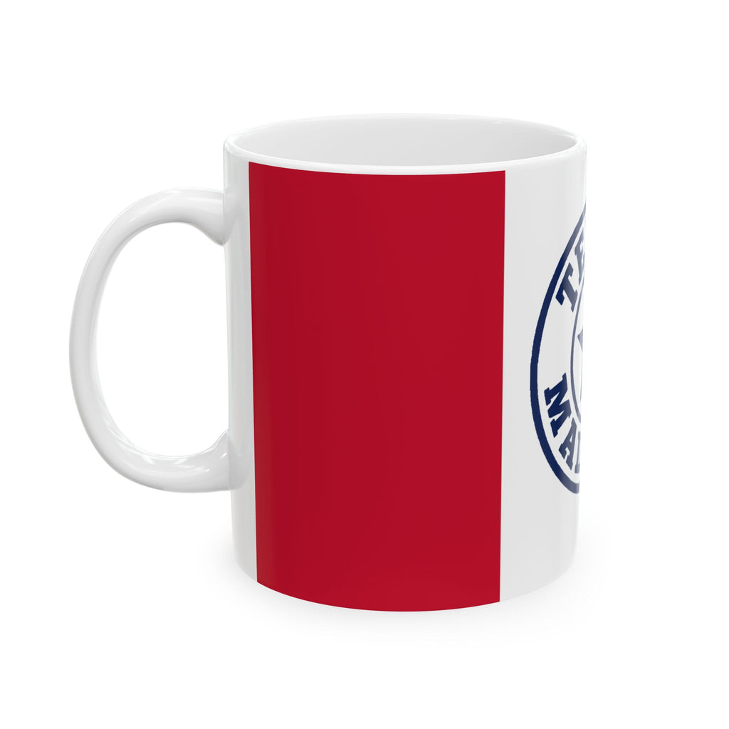 Texas Made Me Ceramic Mug – Texas Flag Stripe Coffee Cup (11oz, 15oz)