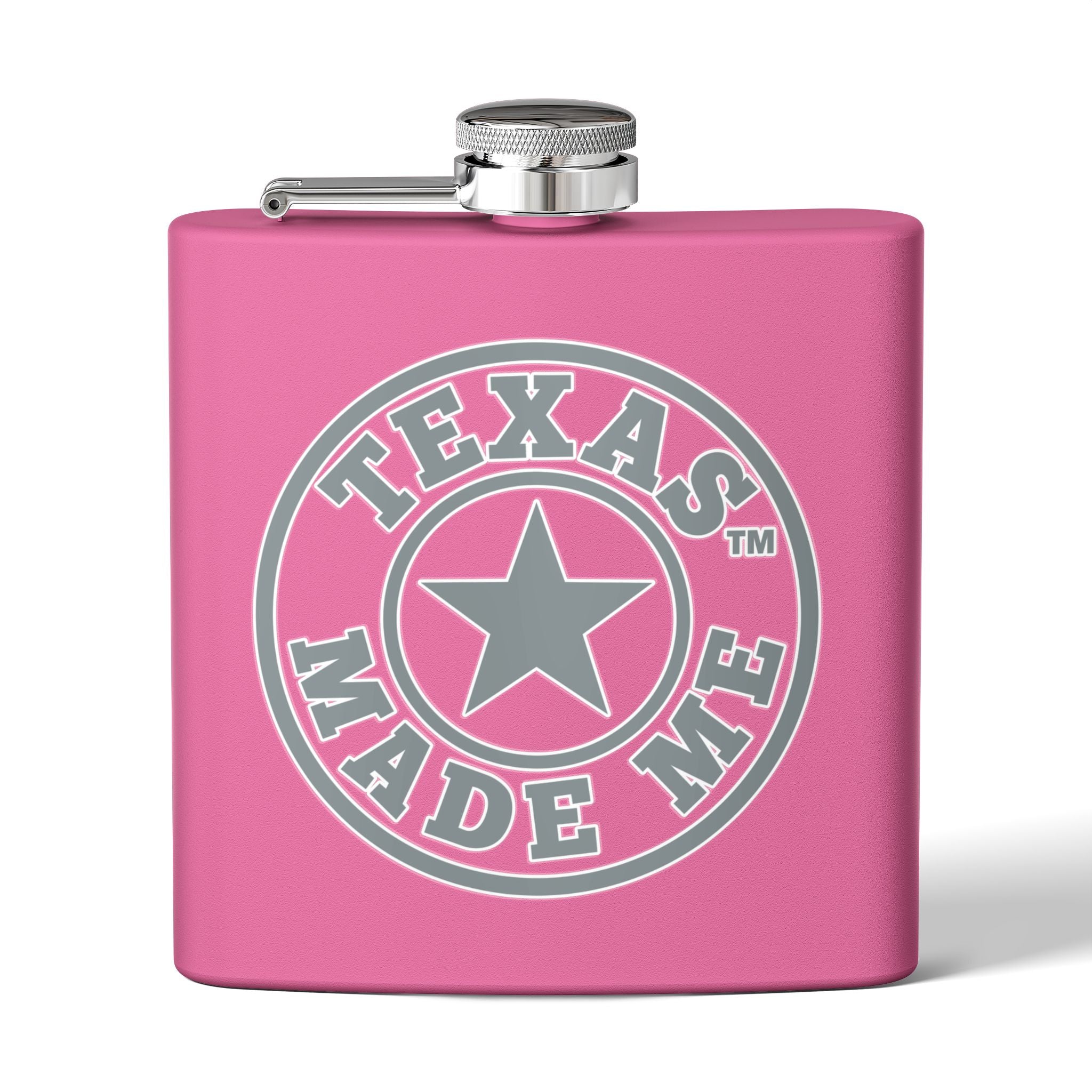 Stainless Steel Texas Made Me 6oz Stainless Steel Flask