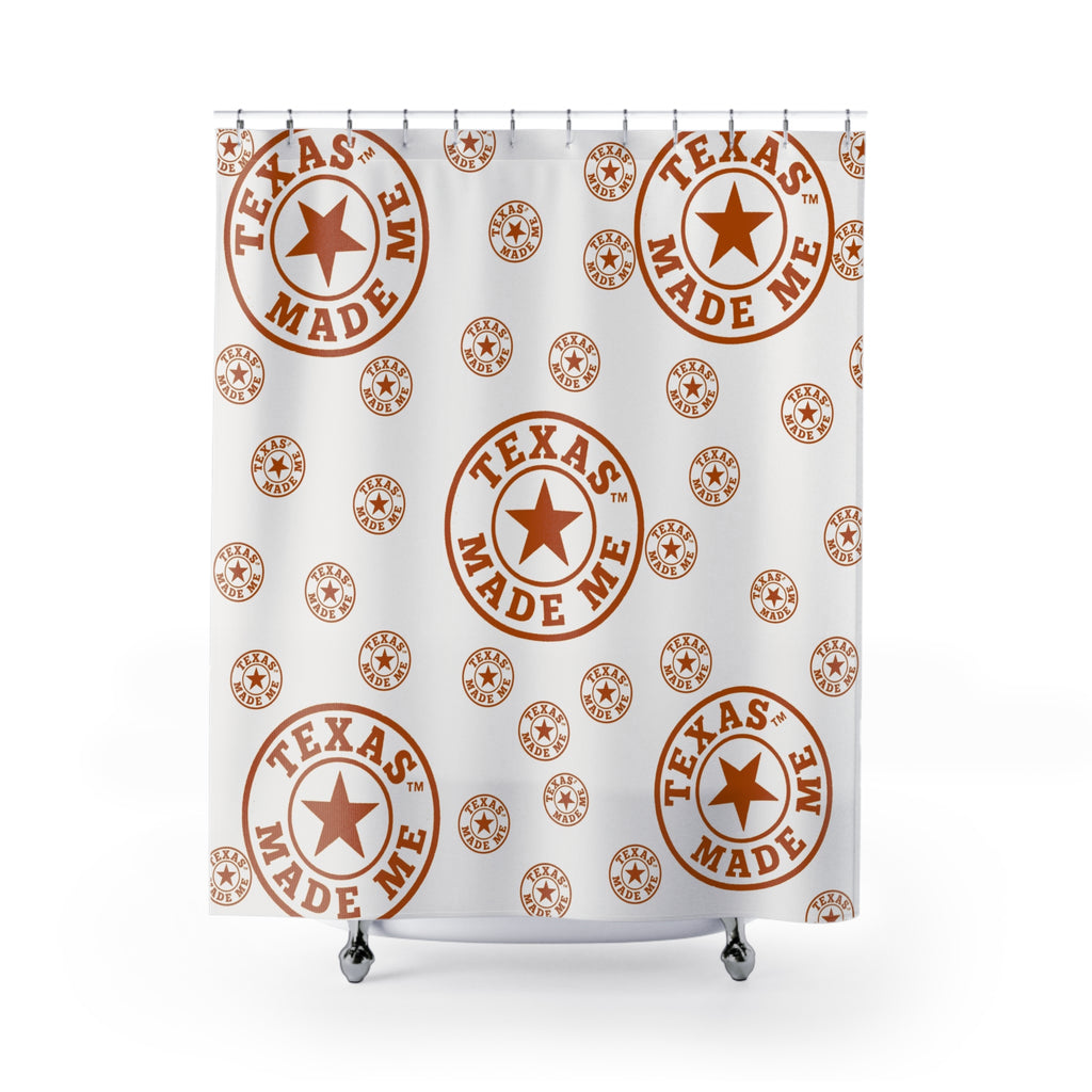 Texas Made Me Logo Print Shower Curtain