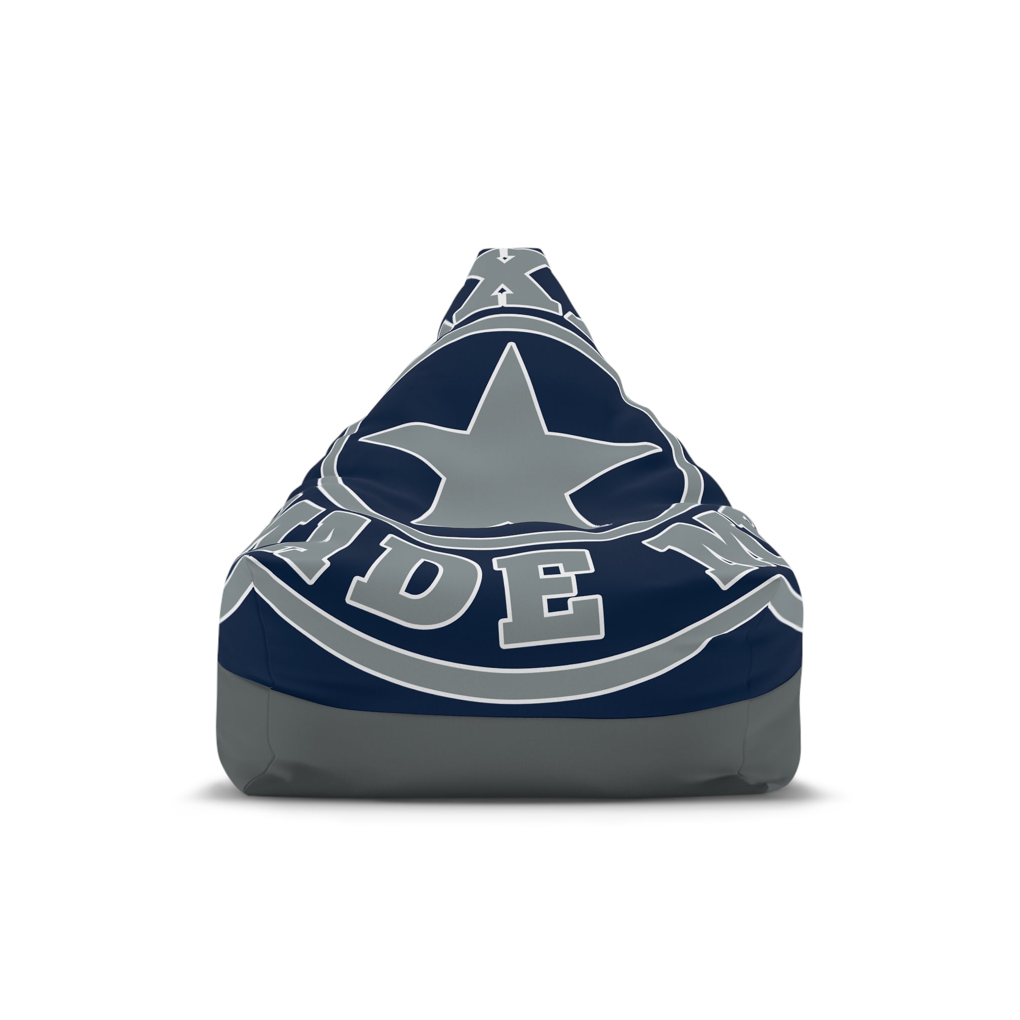 Bean Bag Chair Cover — Navy Star Emblem Accent for Living Room & Game Room