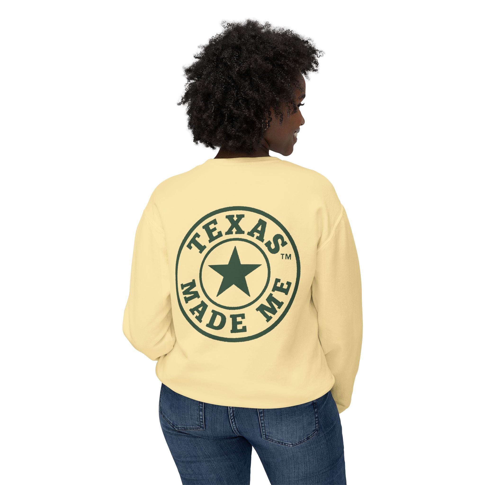 Texas Made Crewneck Sweatshirt — Small Lone Star Logo