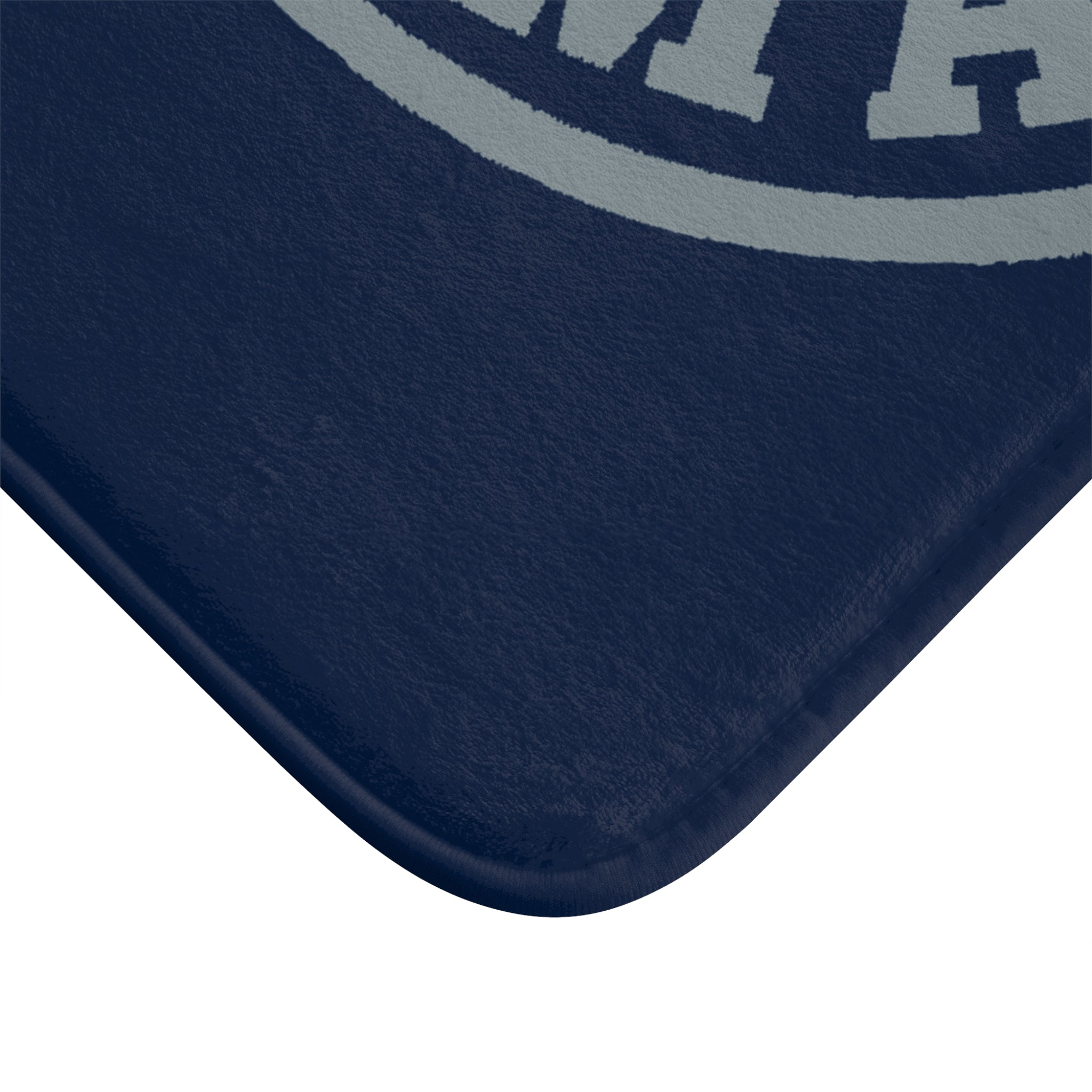 Texas Made Me Bath Mat – Navy and Silver Lone Star Bathroom Rug