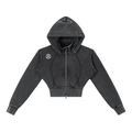Vintage Washed Cropped Fleece Hoodie
