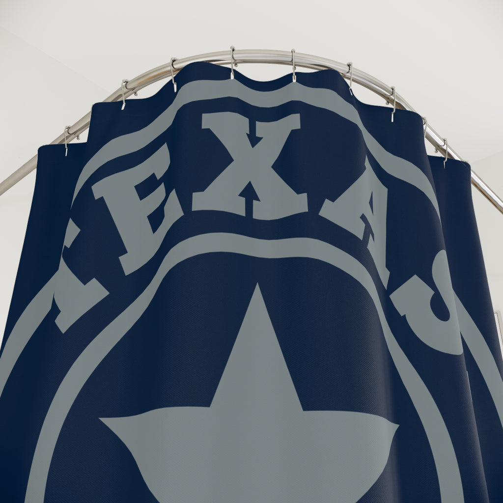 Navy and Blue TMM Logo Shower Curtain