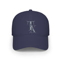 Silver Text Vintage Baseball Cap — Embroidered TX Low Profile Hat
