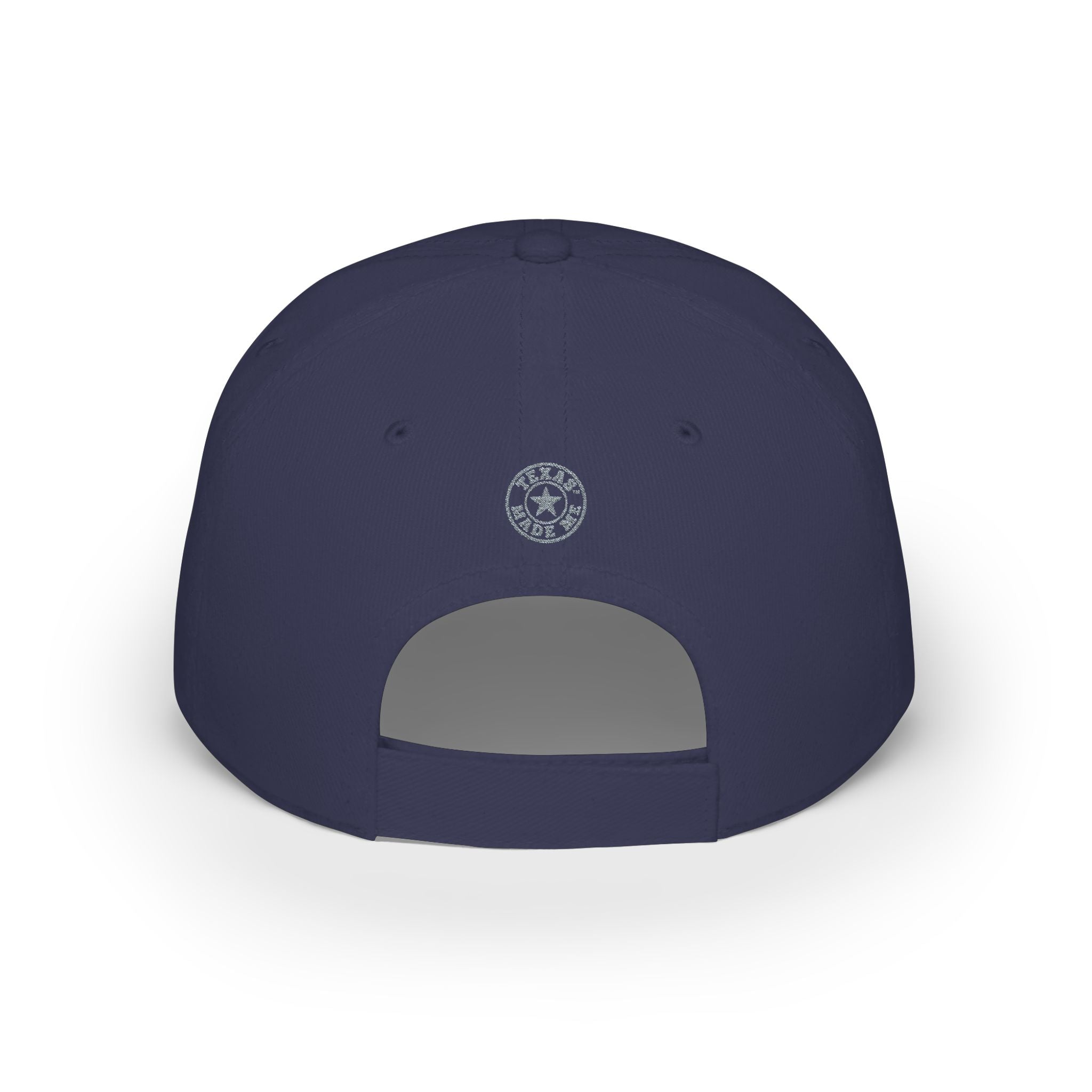 Silver Text Vintage Baseball Cap — Embroidered TX Low Profile Hat