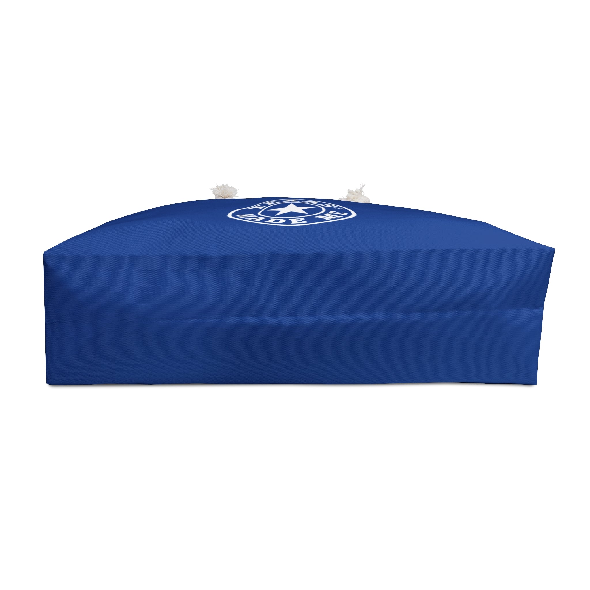 Texas Made Me Weekender Bag — Large Blue Travel Tote with Rope Handles