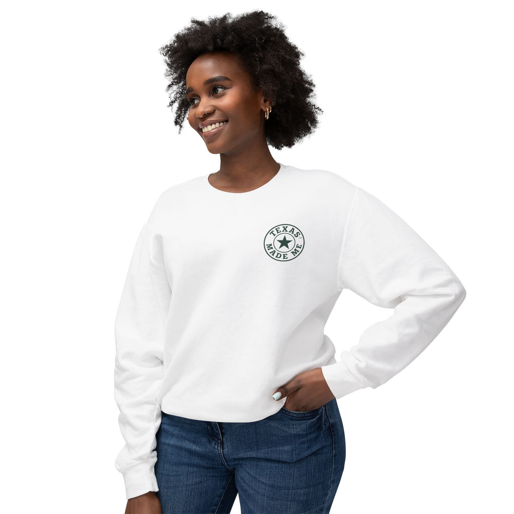 Texas Made Crewneck Sweatshirt — Small Lone Star Logo