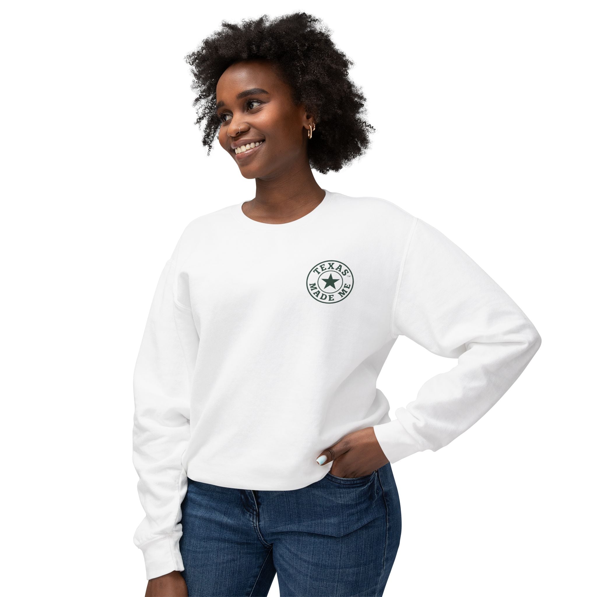 Texas Made Crewneck Sweatshirt — Small Lone Star Logo